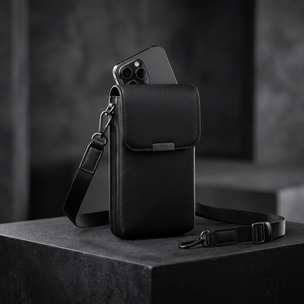 GADZIO Signature Leather Crossbody Pouch - Premium mobile protection in Dubai